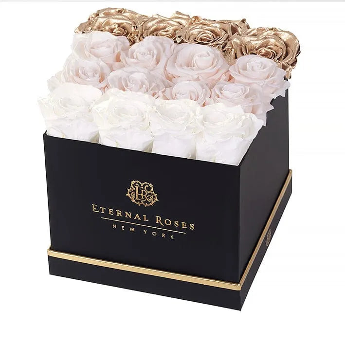 Eternal Roses® Gift Box Black / Gold Ombre Lennox 16 Eternal Rose Gift Box - Best Gift for Birthday/Anniversary