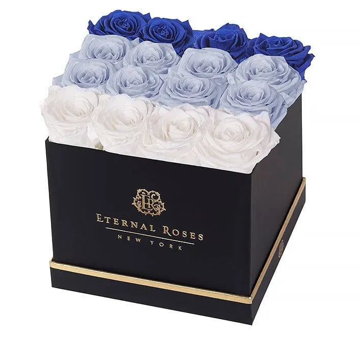 Eternal Roses® Gift Box Black / Blue Ombre Lennox 16 Eternal Rose Gift Box - Best Gift for Birthday/Anniversary