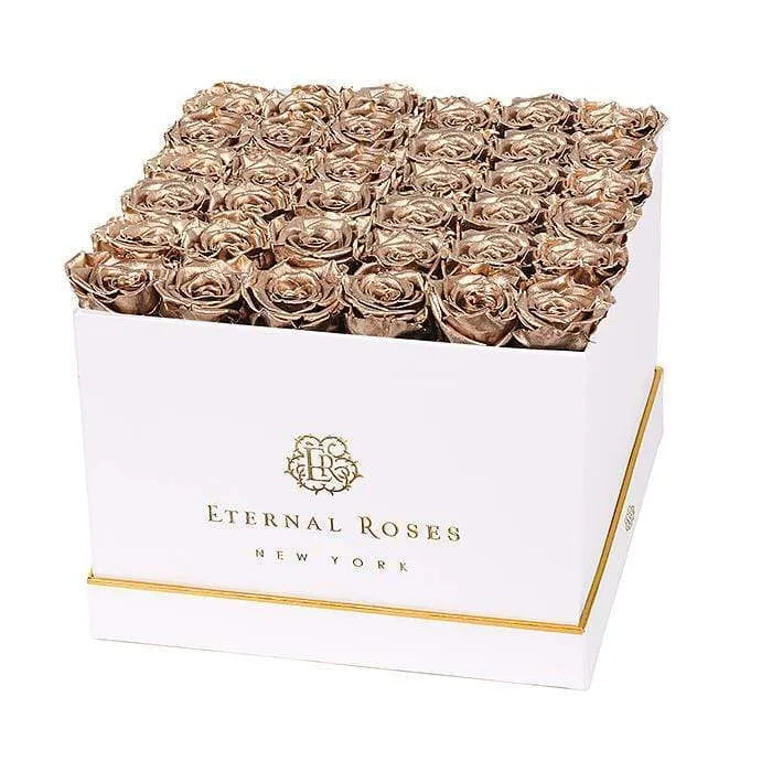 Eternal Roses® Gift Box White / Gold Lennox Grand Eternal Rose Gift Box - Best Gift for Birthday/Anniversary