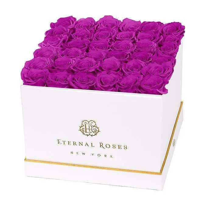 Eternal Roses® Gift Box White / Orchid Lennox Grand Eternal Rose Gift Box - Best Gift for Birthday/Anniversary