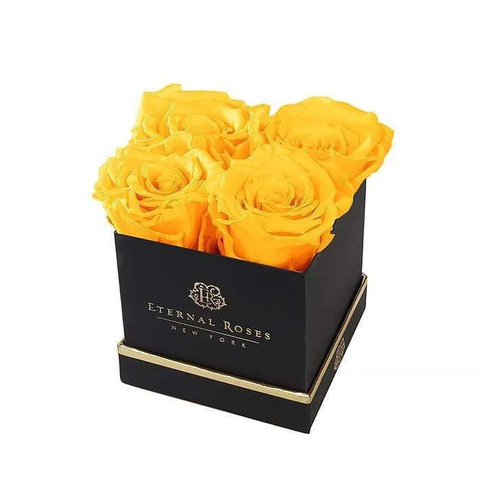 Eternal Roses® Gift Box Black / Friendship Yellow Lennox Small Gift Box - Classic Collection