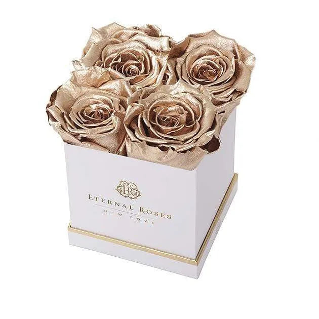 Eternal Roses® Gift Box White / Gold Lennox Small Gift Box - Classic Collection