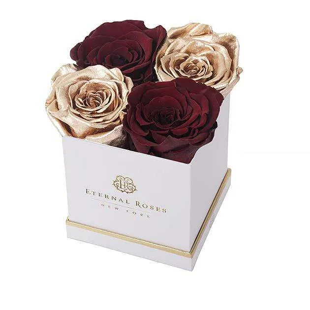 Eternal Roses® Gift Box White / Golden Ruby Lennox Small Gift Box - Classic Collection