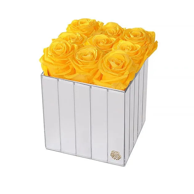 Eternal Roses® Gift Box Friendship Yellow Lexington 9 Forever Roses Gift Box