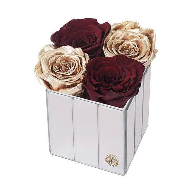 Eternal Roses® Gift Box Golden Ruby Lexington Small Forever Roses Gift Box