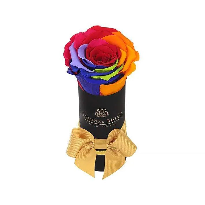 Eternal Roses® Gift Box Liberty Gift Box Black in Rainbow Eternal Rose