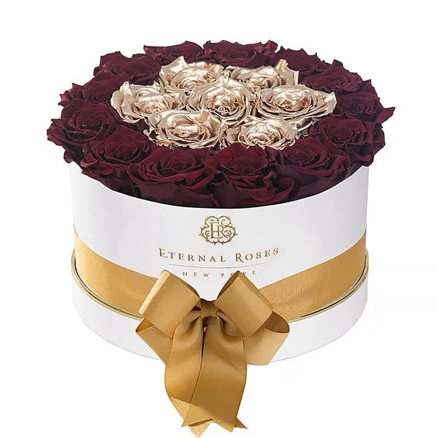 Eternal Roses® Gift Box White / Golden Ruby Luxury Roses Empire Gift Box - Small