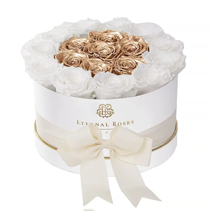 Eternal Roses® Gift Box White / Baroque Luxury Roses Empire Gift Box - Small