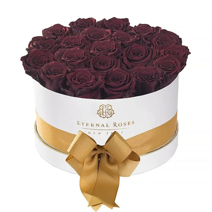 Eternal Roses® Gift Box White / Wineberry Luxury Roses Empire Gift Box - Small