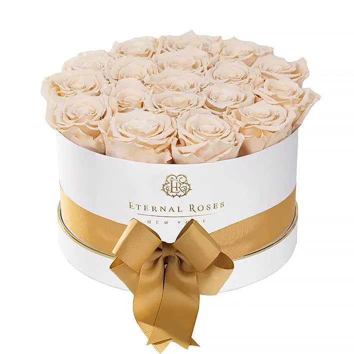 Eternal Roses® Gift Box White / Champagne Luxury Roses Empire Gift Box - Small