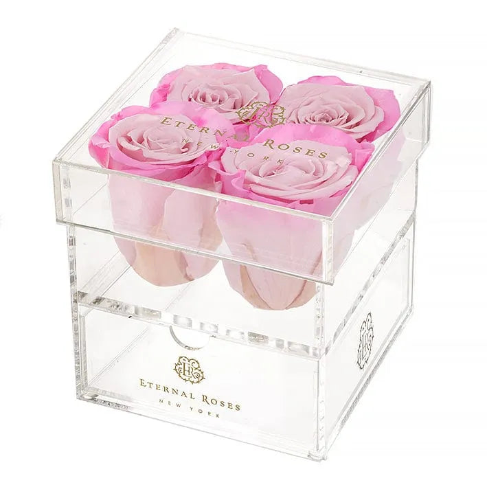 Eternal Roses® Gift Box 4-Rose / Rosette Madison Four Rose Keepsake Gift Box