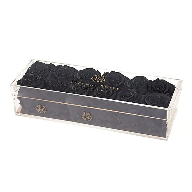 Eternal Roses® Gift Box 16-Rose / Midnight Madison Gold Twelve Roses Gift Box