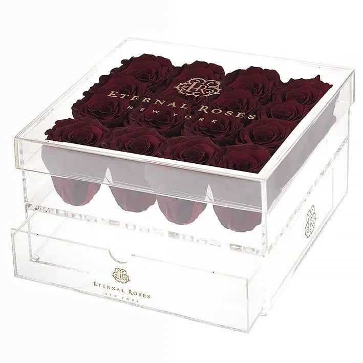 Eternal Roses® Gift Box 16-Rose / Wineberry Madison Sixteen Rose Gift Box