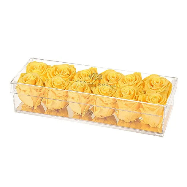 Eternal Roses® Gift Box Madison Twelve Yellow Roses Gift Box