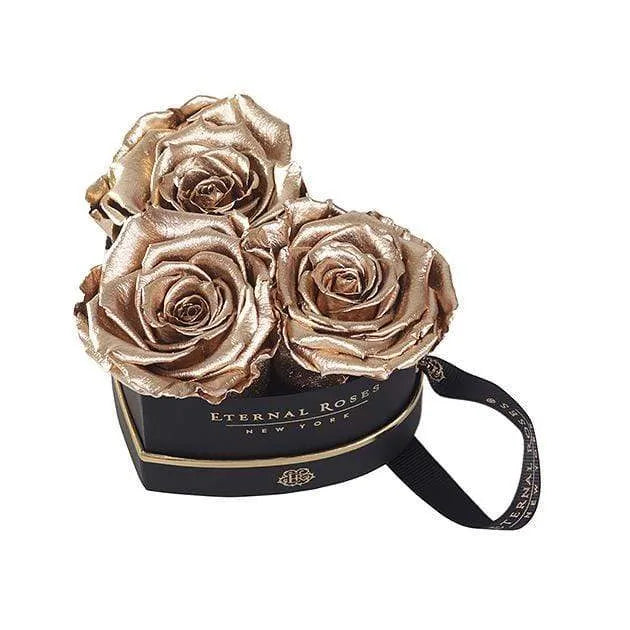 Eternal Roses® Gift Box Black / Gold Mini Chelsea Gift Box