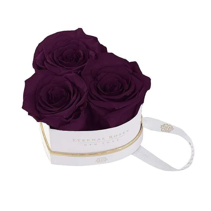 Eternal Roses® Gift Box White / Plum Mini Chelsea Gift Box