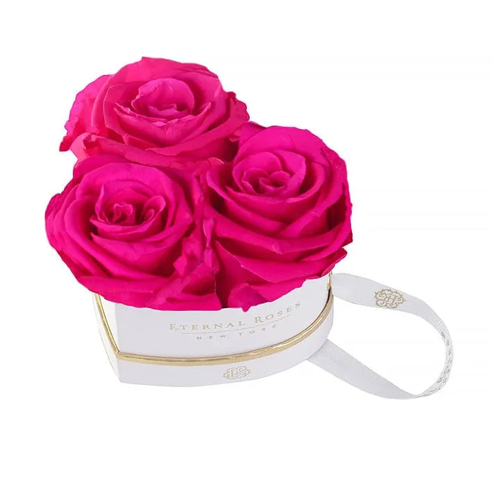 Eternal Roses® Gift Box White / Hot Pink Mini Chelsea Gift Box