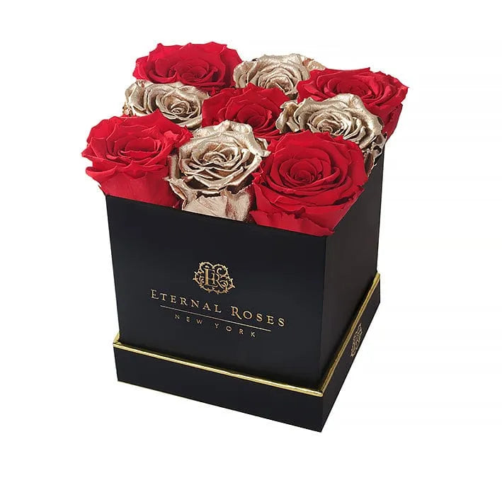 Eternal Roses® Black Lennox Eternal Rose Gift Box Large in Be Mine