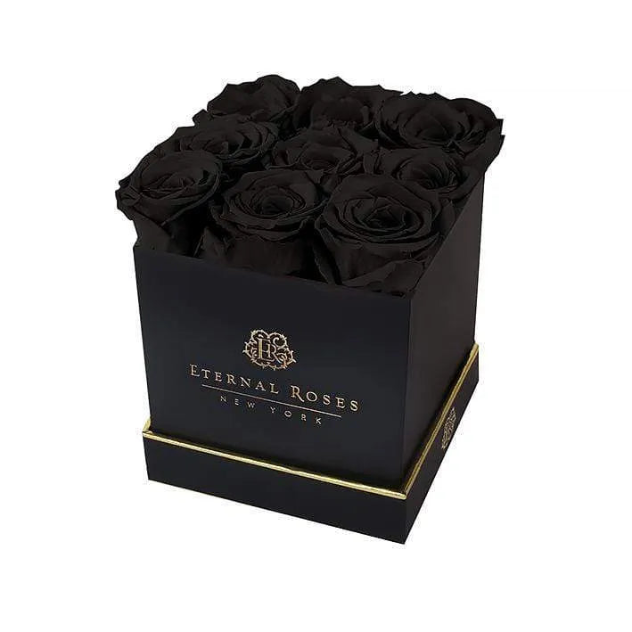 Eternal Roses® Black Lennox Eternal Roses Large Gift Box- Midnight Black Roses