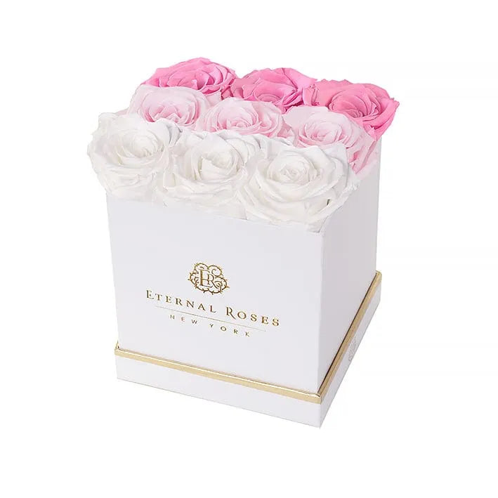 Eternal Roses® White / Pink Ombre Lennox Eternal Roses Large Ombre Gift Box