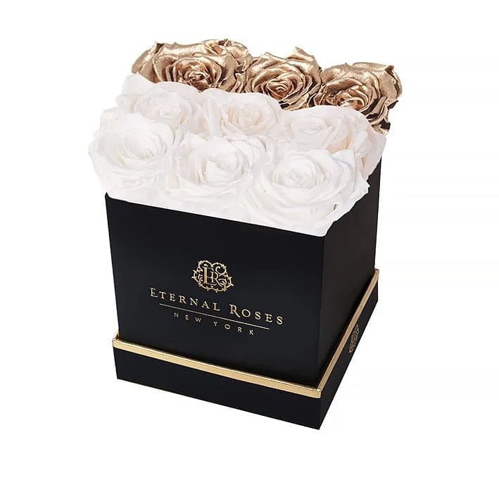 Eternal Roses® Black / Gold Ombre Lennox Eternal Roses Large Ombre Gift Box