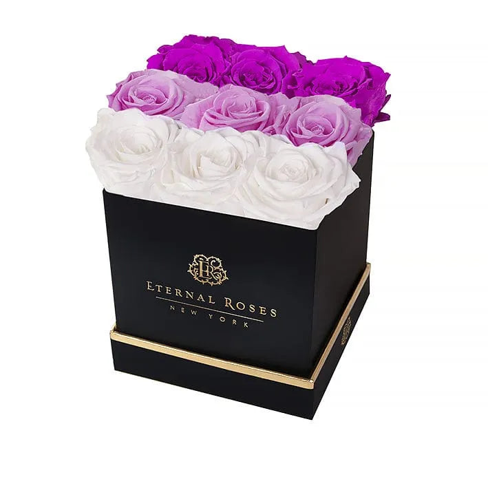 Eternal Roses® Black / Purple Ombre Lennox Eternal Roses Large Ombre Gift Box