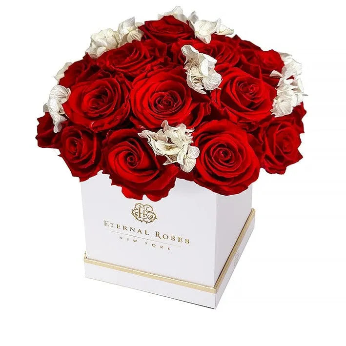 Eternal Roses® Lennox Gift Box Half Moon in Scarlet
