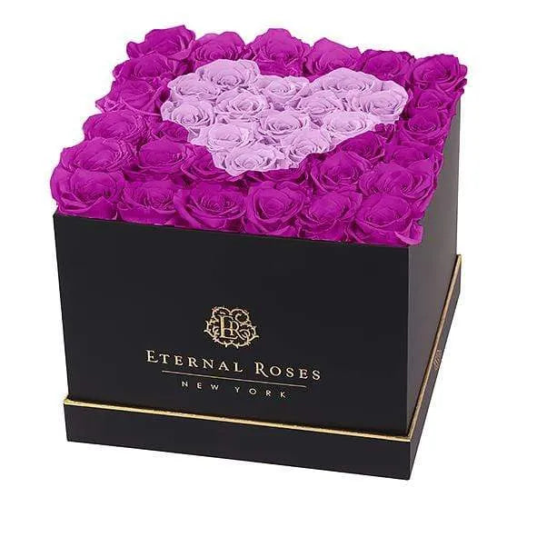 Eternal Roses® Black / Mystic Orchid Lennox Grand Amore Gift Box