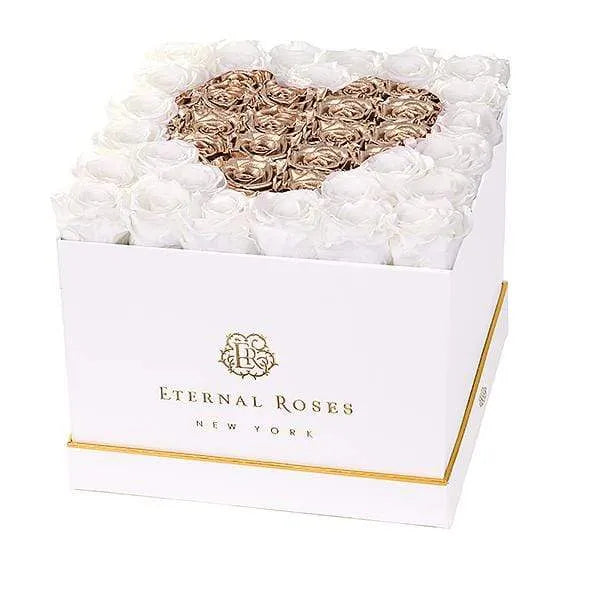 Eternal Roses® White / Baroque Lennox Grand Amore Gift Box