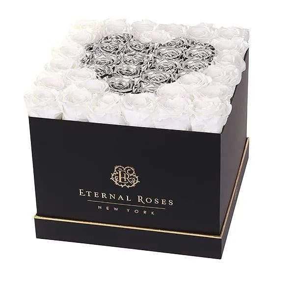 Eternal Roses® Black / Snow Drop Lennox Grand Amore Gift Box