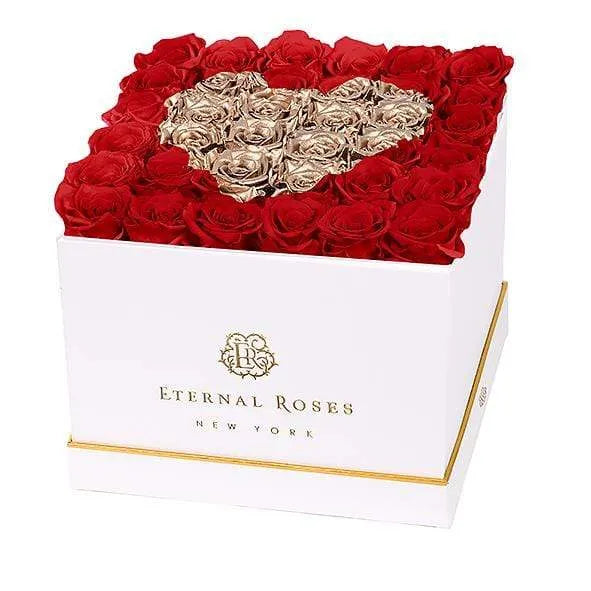 Eternal Roses® Lennox Grand Amore Gift Box White in Be Mine