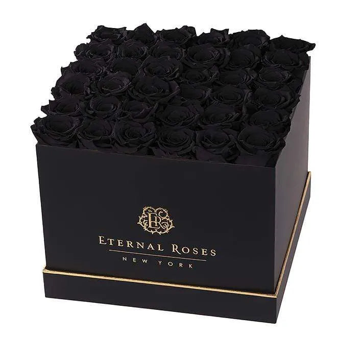 Eternal Roses® Black Lennox Grand Eternal Rose Gift Box | Midnight Black Roses