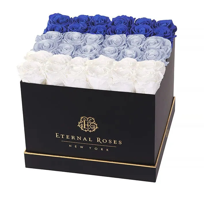 Eternal Roses® Black / Breezy Ombre Lennox Grand Lux Gift Box in Ombre