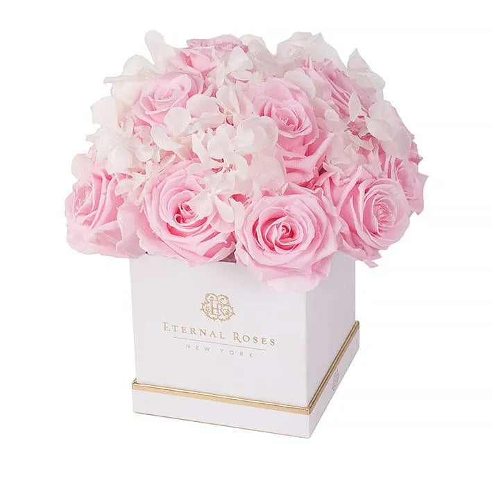 Eternal Roses® White / Pink Martini Lennox Half Moon Eternal Roses Large Ombre Gift Box