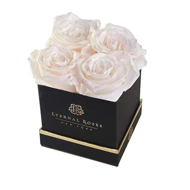 Eternal Roses® Lennox Small Black Gift Box in Mimosa