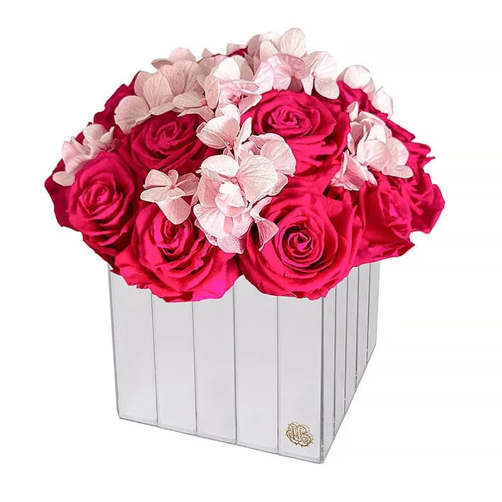 Eternal Roses® Hot Pink Lexington Large Half Moon Gift Box