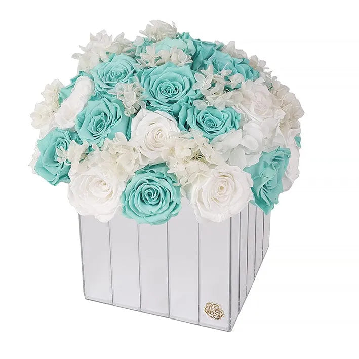 Eternal Roses® Ocean Breeze Lexington Large Half Moon Gift Box