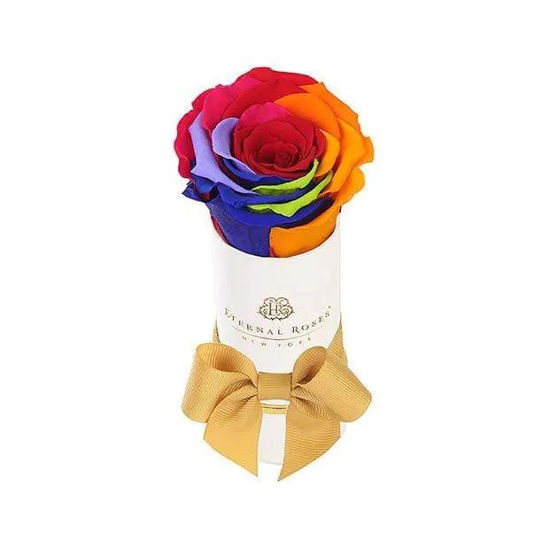 Eternal Roses® Liberty Gift Box White in Rainbow Eternal Rose