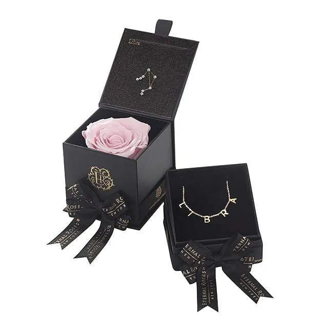 Eternal Roses® Blush Libra Astor Box & Necklace Bundle