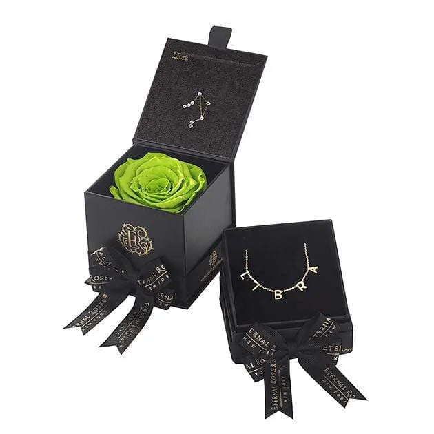 Eternal Roses® Mojito Libra Astor Box & Necklace Bundle