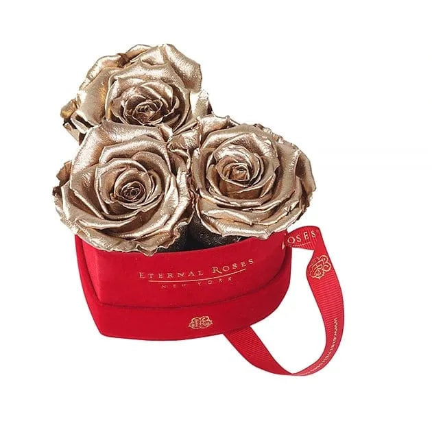 Eternal Roses® Mini Chelsea Gift Box in Gold