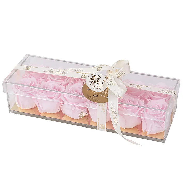 Madison Gold Twelve Roses Gift Box in Pink Martini