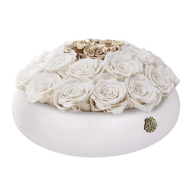 Eternal Roses® Medium / Golden Pearl Nobu Centerpiece Eternal Roses Arrangement