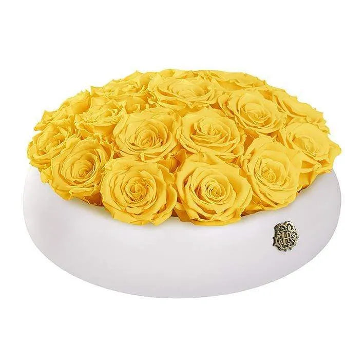 Eternal Roses® Medium / Friendship Yellow Nobu Centerpiece Eternal Roses Arrangement