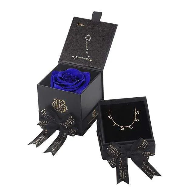 Eternal Roses® Azzure Pisces Astor Box & Necklace Bundle