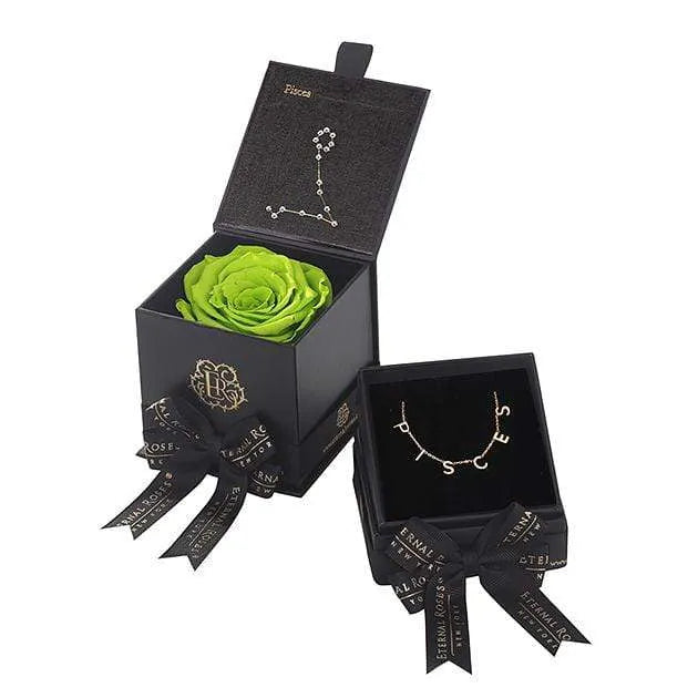 Eternal Roses® Mojito Pisces Astor Box & Necklace Bundle
