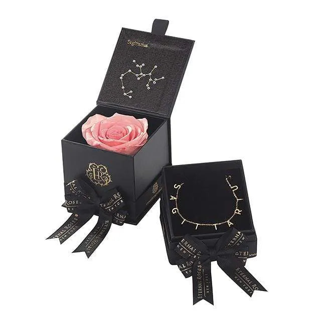 Eternal Roses® Amarylis Sagittarius Astor Box & Necklace Bundle