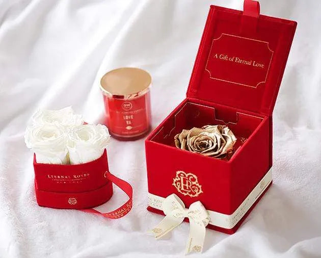 Eternal Roses® Tiffany Red Velvet Gift Box - Valentine's Day Gift
