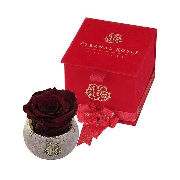 Eternal Roses® Wineberry Tiffany Red Velvet Gift Box - Valentine's Day Gift