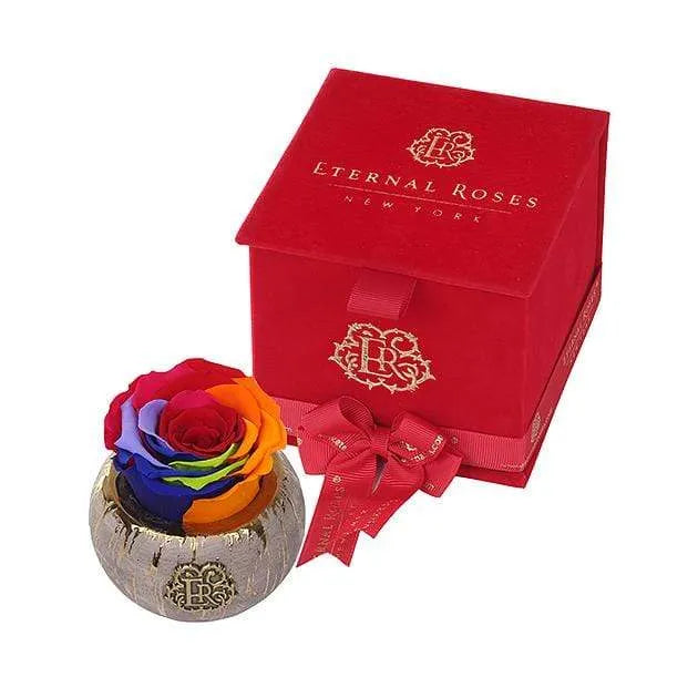 Eternal Roses® Rainbow Tiffany Red Velvet Gift Box - Valentine's Day Gift